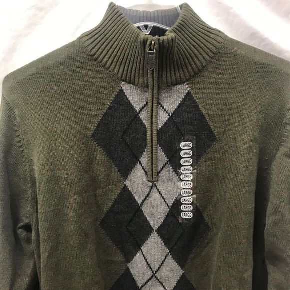 Oscar De La Renta Argyle Pattern Sweater - Picture 1 of 3